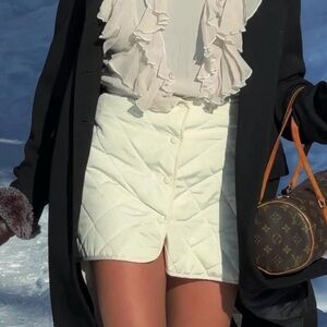 Quilted Puffer Mini Skirt